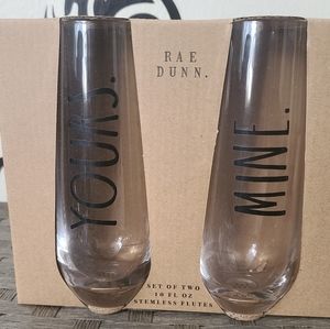 New Rae Dunn stemless flutes